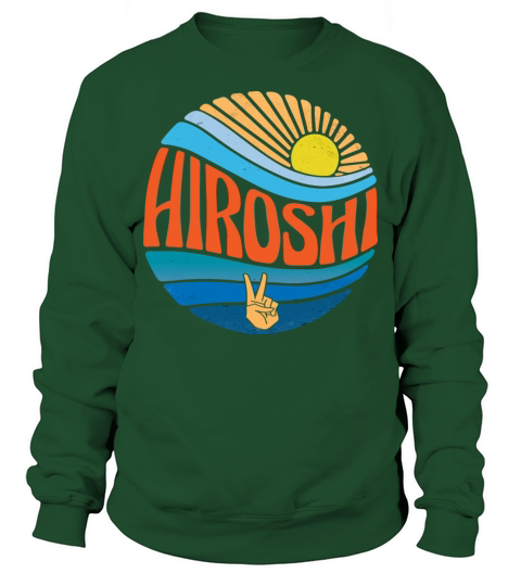 Hiroshi Shirt Vintage Sunset Hiroshi Groovy Tie Sweatshirt Unisex