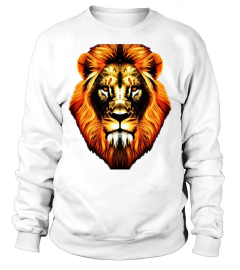 Lion Africa predator print head imprint with wild Sweatshirt Unisex