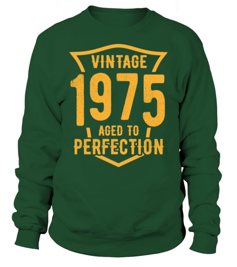Vintage 1975 Aged To Perfection 48th Birthday Sweatshirt Unisex