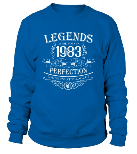 vintage 1983 birthday legend 40th birthday saying Sweatshirt Unisex