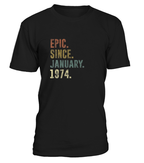 47th Retro Birthday Gift - Vintage Epic Since Jan T-Shirt Unisex