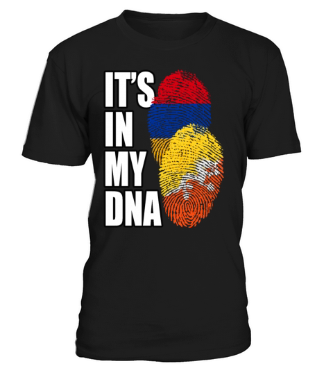 Bhutanese And Armenian Mix Heritage DNA Flag T-Shirt Unisex