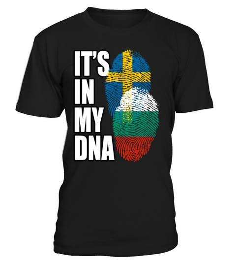 Bulgarian And Swedish Mix Heritage DNA Flag T-Shirt Unisex