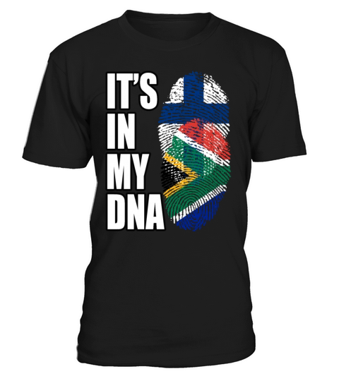 Finland And South African Mix Heritage DNA Flag T-Shirt Unisex
