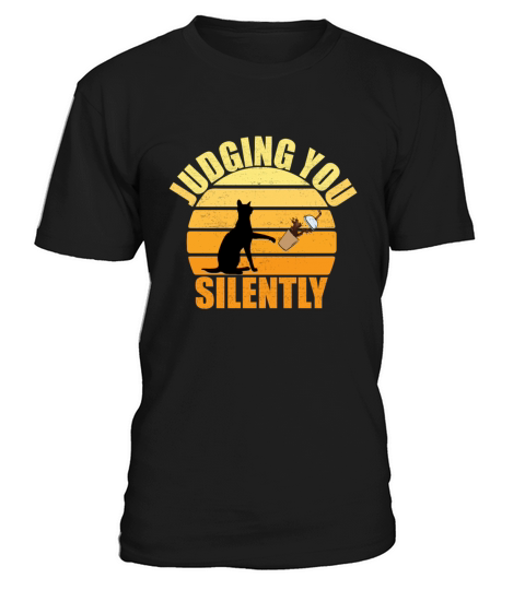 Judging You Silently black cat lovers gift T-Shirt Unisex