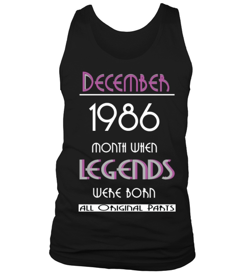 1986 birthday december vintage retro Tank Top Unisex