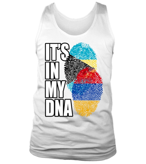 Armenian And Bahamian Mix Heritage DNA Flag Tank Top Unisex