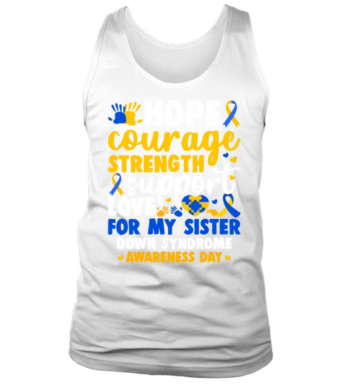 Down Syndrome Awareness Outfit Brother Sister Down Tank Top Unisex