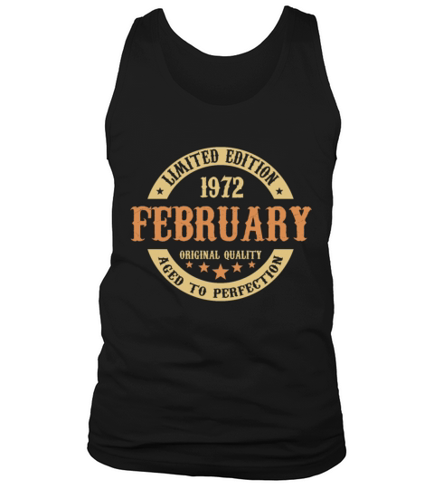 February 1972 Vintage Birthday Present Tank Top Unisex