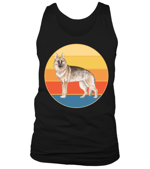 German Shepherd Dog Breed Vintage Retro Sunset Tank Top Unisex