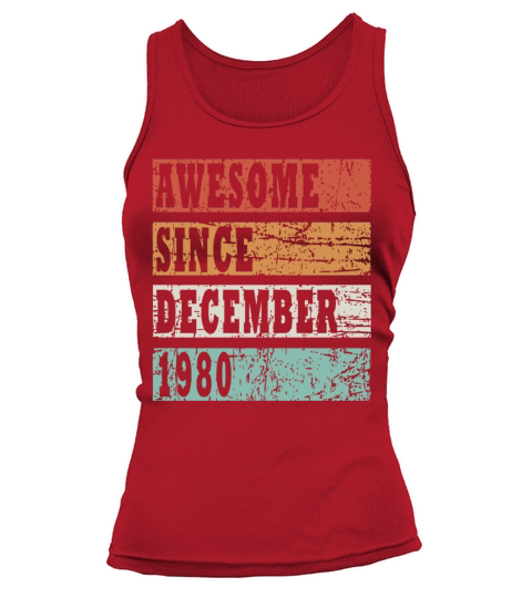 1980 Born In December Retro Gift Idea Tank top Woman