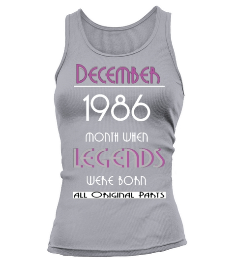 1986 birthday december vintage retro Tank top Woman