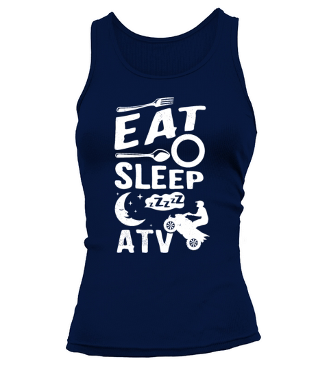 all terrain vehicles Eat Sleep creative graphic ar Tank top Woman