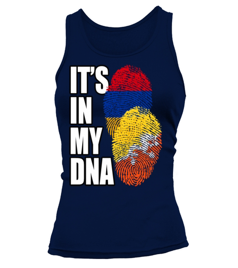 Bhutanese And Armenian Mix Heritage DNA Flag Tank top Woman