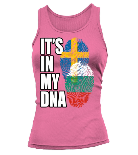 Bulgarian And Swedish Mix Heritage DNA Flag Tank top Woman