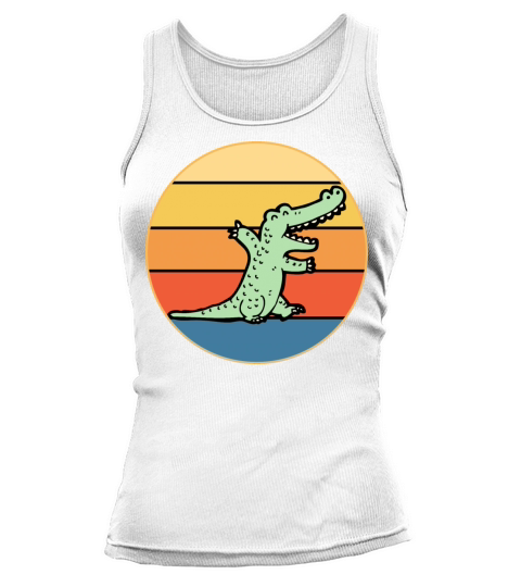 Crocodile Retro Sunset Vintage Wild Animal Tank top Woman