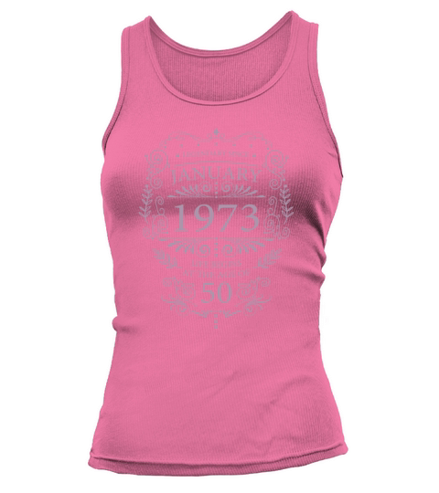 January 1973 Birthday Vintage 50th Birthday Tank top Woman