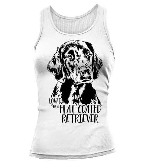 Loved by a Flat Coated Retriever dog saying dog Tank top Woman