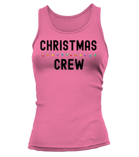 Merry Christmas Crew Grunge Matching Pajama Lights Tank top Woman