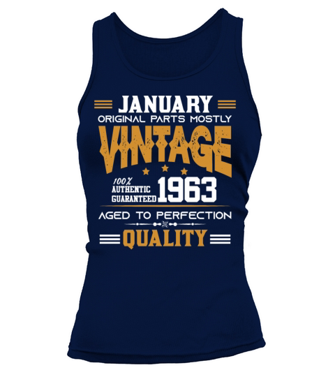 Vintage Aged To Perfection January 1963 Tank top Woman