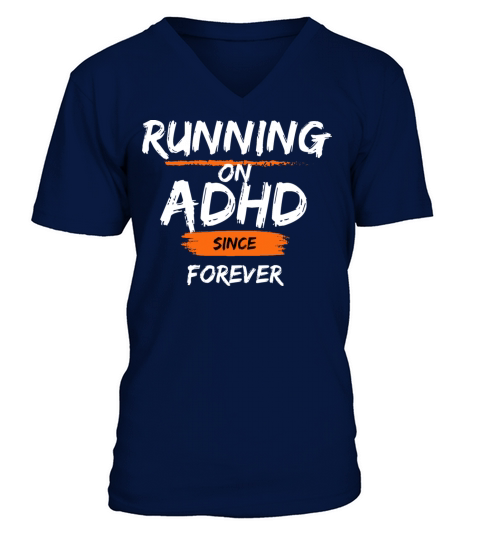 ADHD Joke V-Neck T-shirt