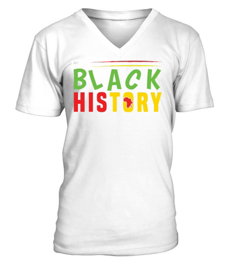 African Black History Pride Black History Month V-Neck T-shirt