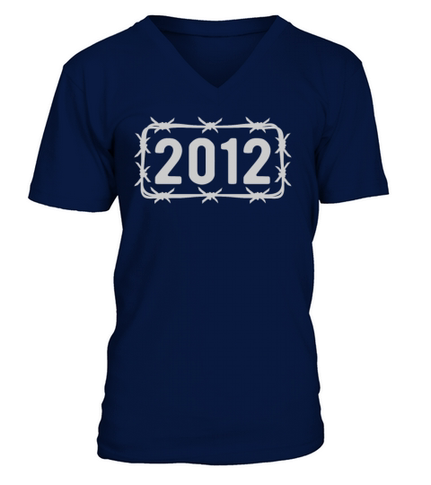 Birthday Vintage 2012 Barbed Wire V-Neck T-shirt