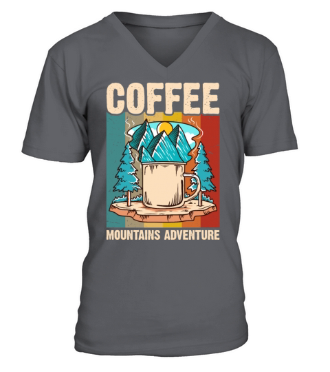 Coffee mountains adventure V-Neck T-shirt
