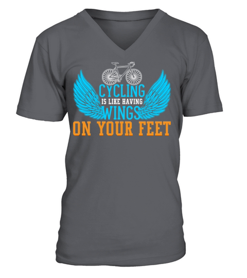 Cycling Is Like Having Wings On Your Feet V-Neck T-shirt