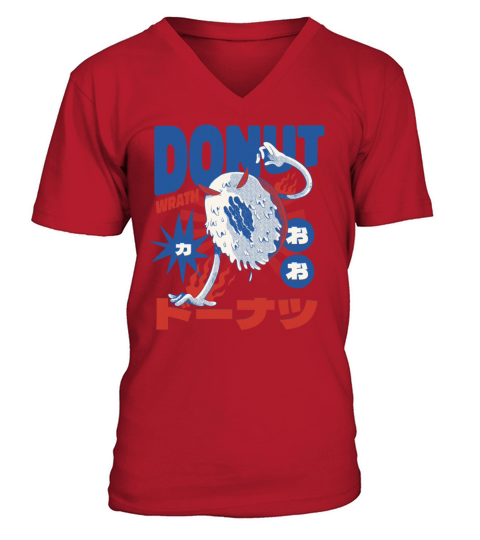 foodmonster - donut - asian food monster V-Neck T-shirt
