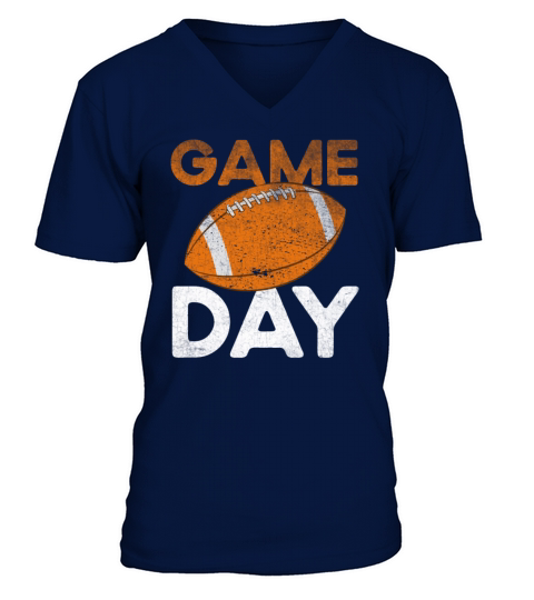 Game Day Football Season Team Sports Vintage V-Neck T-shirt
