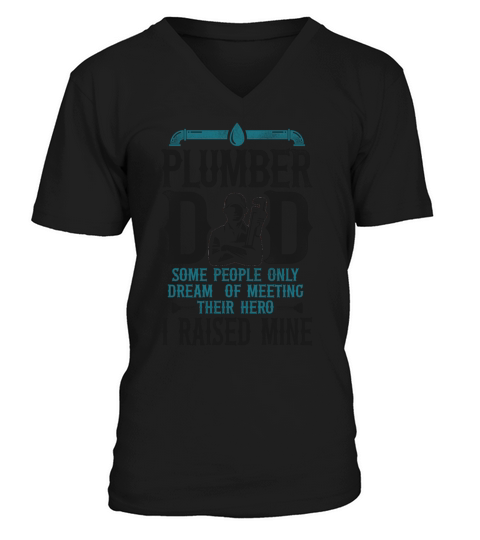 Plumbing Plumber Dad Vintage V-Neck T-shirt