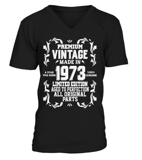 Premium Vintage 1973 V-Neck T-shirt