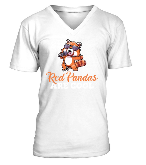 Red Pandas Are Cool Funny Panda Lover Cute Red Pan V-Neck T-shirt