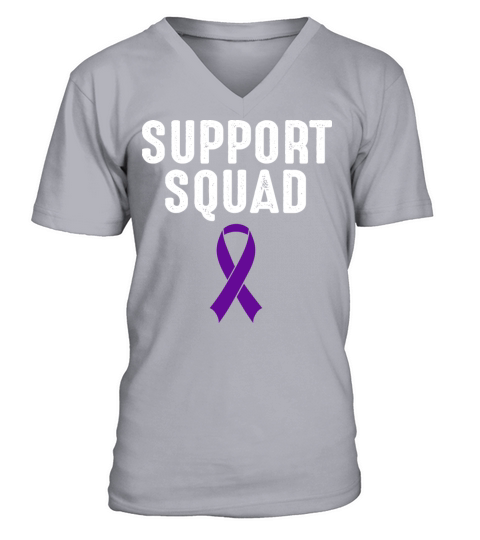 Support Squad Funny Quote Lymphoma Awareness V-Neck T-shirt