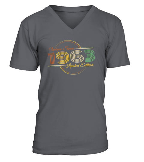 Unique since 1963 Retro Birthday Vintage Style V-Neck T-shirt