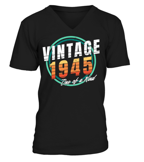 Vintage 1945 Shirt for Men Women 78 Year Old 78th V-Neck T-shirt