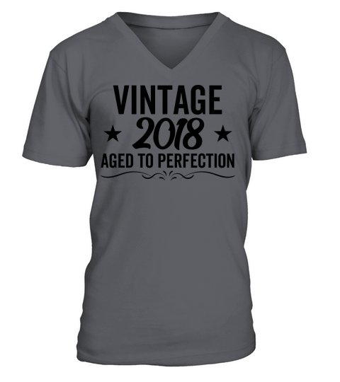 Vintage 2018 Aged To Perfection V-Neck T-shirt