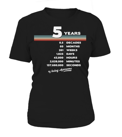 5th Birthday Vintage 5 Years Old Retro 60 Months Women's T-Shirt