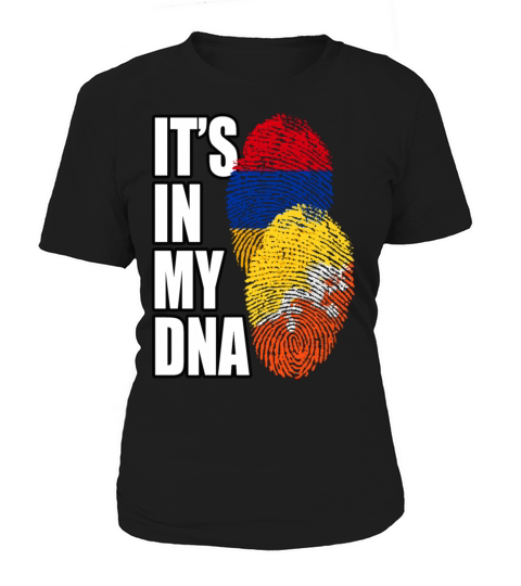 Bhutanese And Armenian Mix Heritage DNA Flag Women's T-Shirt