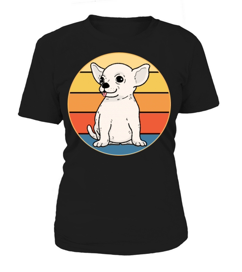 Cute Chihuahua Dog Breed Vintage Retro Sunset Women's T-Shirt
