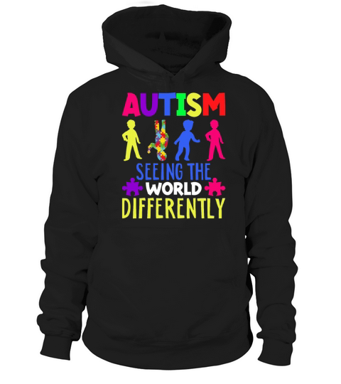 Autism Seeing The World Differently Upside Autism Hoodie Unisex