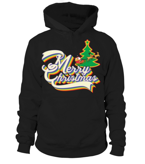 Colorful Merry Christmas Women Xmas Outfit Hoodie Unisex