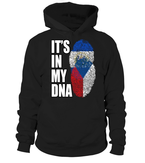 Czech And Salvadoran Mix Heritage DNA Flag Hoodie Unisex