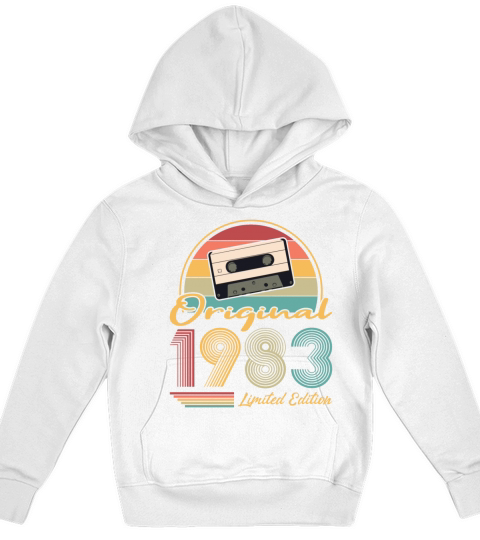 40th birthday vintage 1983 original 1983 Kids Hoodie
