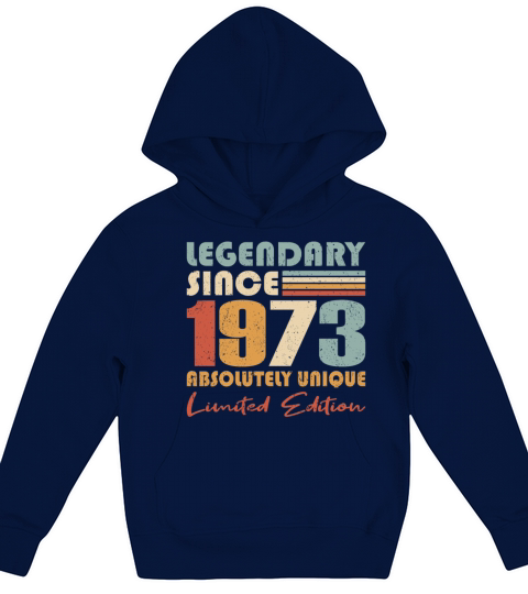 50th birthday vintage 1973 legendary since 1973 Kids Hoodie
