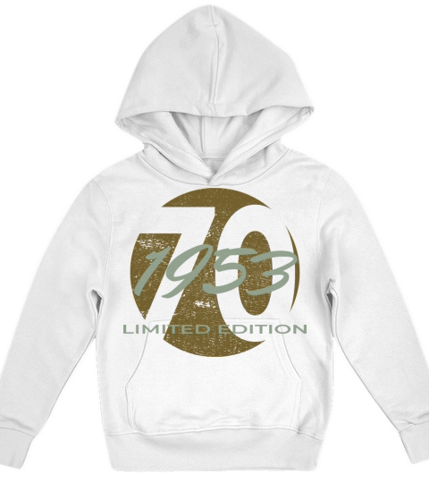 70th birthday men women 70 years 1953 vintage Kids Hoodie
