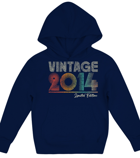 9 Years Old Vintage 2014 9th Birthday Gifts Kids Hoodie