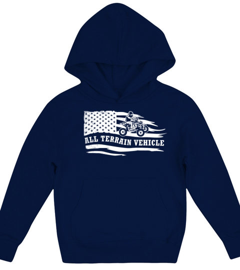 all terrain vehicles vintage artistic flag Kids Hoodie
