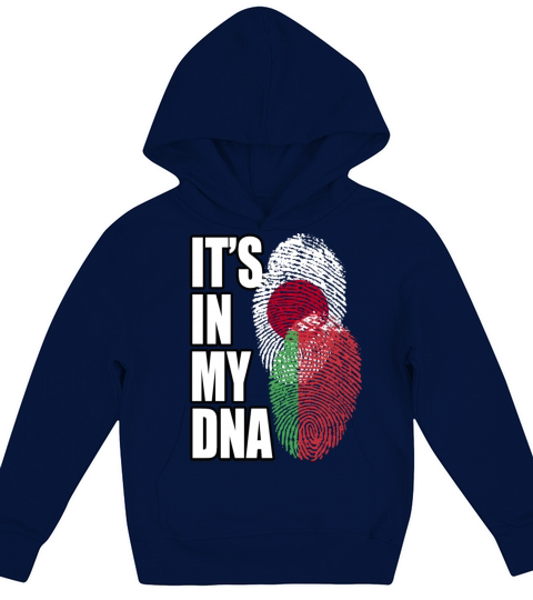 Belarusian And Japanese Mix Heritage DNA Flag Kids Hoodie